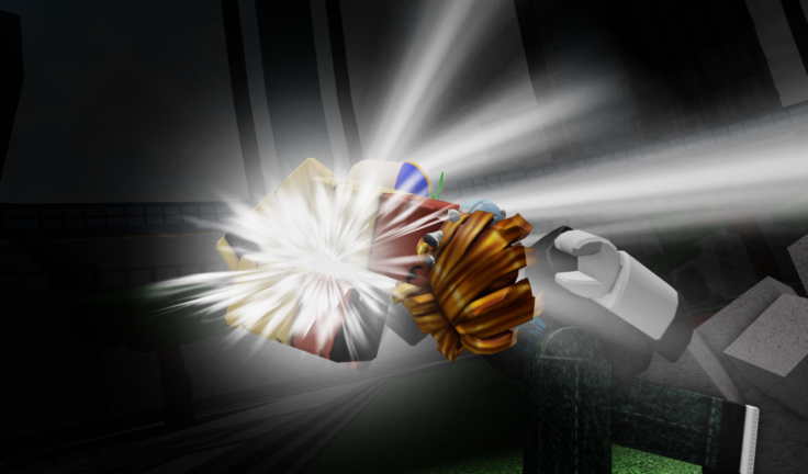 Heroes Battlegrounds Roblox media showing a close combat strike effect